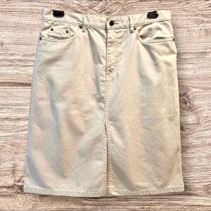 Old Navy Khaki Y2K Inspired Denim Skirt Size: 12